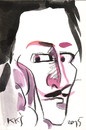 Cartoon: Salvador Dali (small) by Kestutis tagged liner postcard art kunst kestutis lithuania