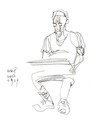 Cartoon: Sketch. Artists and model (small) by Kestutis tagged sketch,artists,model,kestutis,lithuania,observation