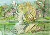 Cartoon: Spring in Vilnius 1 (small) by Kestutis tagged spring vilnius landscape art kunst kestutis lithuania