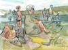 Cartoon: Summer by the lake 3 (small) by Kestutis tagged summer,lake,sketch,kestutis,lithuania,art,kunst
