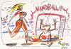Cartoon: SUMMER OLYMPICS. HANDBALL (small) by Kestutis tagged summer,olympics,london,2012,handball,man,woman,beach,sport