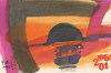 Cartoon: Sunset in the Caribbean (small) by Kestutis tagged dada postcard kestutis lithuania art kunst pirate sea