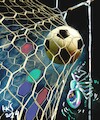Cartoon: The painter spider and his catch (small) by Kestutis tagged painter,spider,catch,football,soccer,euro2024,uefa,germany,kestutis,lithuania