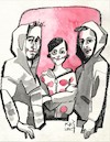 Cartoon: Three actors (small) by Kestutis tagged actors,kestutis,lithuania,theater