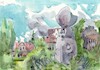 Cartoon: Vilnius in the summer 8 (small) by Kestutis tagged sketch sculpture summer vilnius art kunst kestutis lithuania