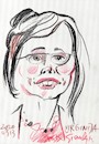 Cartoon: Virginija Sukyte Geniene (small) by Kestutis tagged sketch kestutis lithuania writer journalist