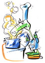Cartoon: VISUAL INFORMATION (small) by Kestutis tagged visual information eyes turtle strip chef pirate kestutis siaulytis lithuania adventures kitchen food animal