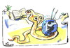 Cartoon: WISDOM (small) by Kestutis tagged brillenschlange,cobra,snake,wisdom,tv,television,books,sapience
