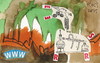 Cartoon: www animal (small) by Kestutis tagged dada,postcard,kestutis,lithuania,www