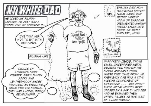 Cartoon: My White Dad (medium) by mestizalandlady tagged dad,family,childhood,parents,men,filipina,fathers,woman,love,comic