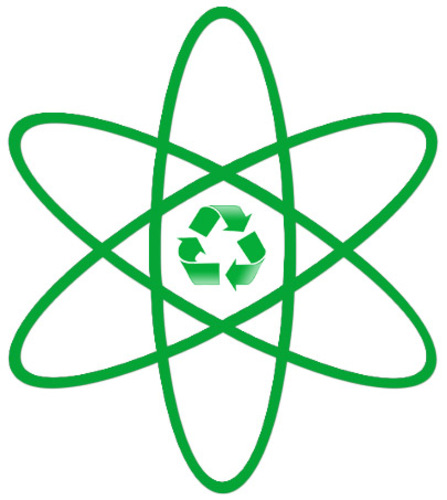 Cartoon: - atom - (medium) by Zoran tagged atom,recycling,ecology