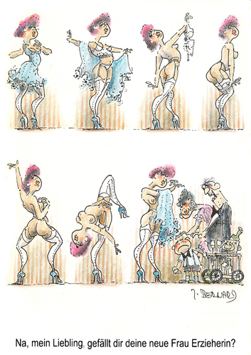 Cartoon: ohne Titel (medium) by jiribernard tagged erziehung,erzieherin,familie,kind,entscheidung,angebot,probe,striptease,dilema,eltern,sohn,verwöhnung,entgegenkommen,beruf,dienst,erziehung,erzieherin,familie,kind,entscheidung,angebot,probe,striptease,dilema,eltern,sohn