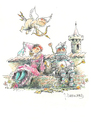 Cartoon: ohne Titel (small) by jiribernard tagged amor,amorspfeil,verliebtsein,amorschuß,ritter,mittelalter,rüstung,hofdame,liebe,problem,misgeschick,pech,erwartung,miserfolg