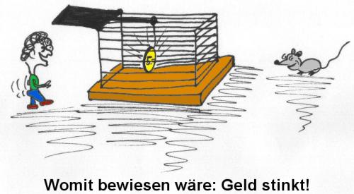 Cartoon: Geld stinkt (medium) by al_sub tagged money,stinks,mouse,trap,falle,geld,maus