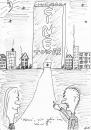 Cartoon: Cinetower (small) by al_sub tagged auge,kino,film,cinema