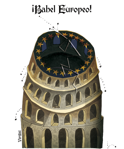 Cartoon: BABEL EUROPEO (medium) by OTORONGO tagged politica