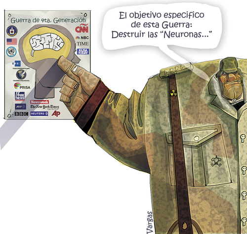 Cartoon: NEURONAS (medium) by OTORONGO tagged medios,guerra