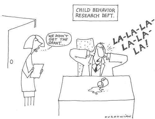 Cartoon: childish behavior and stuff (medium) by ouzounian tagged governmentgrants,scientists,children