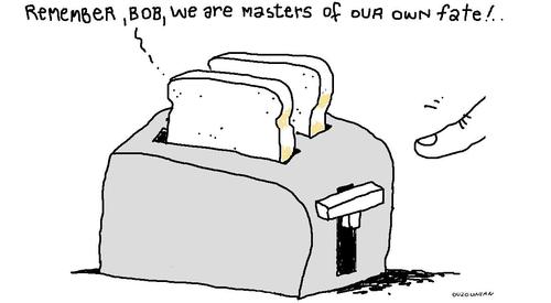 Cartoon: food and stuff (medium) by ouzounian tagged bread,toasters,food