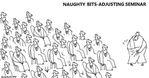 Cartoon: naughty bits and stuff (medium) by ouzounian tagged seminar,business,learning