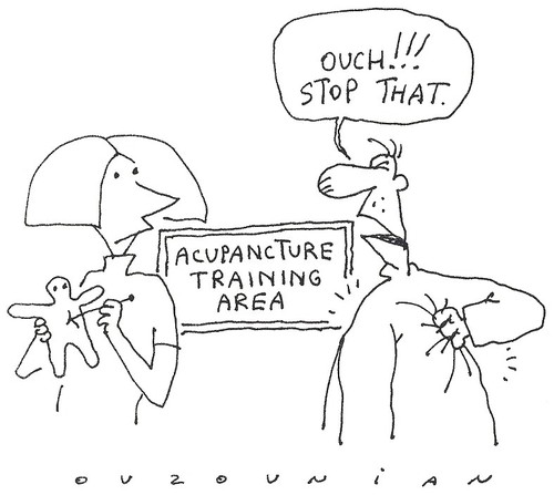 Cartoon: acupancture and stuff (medium) by ouzounian tagged needles,woodoo,acupuncture