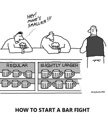 Cartoon: pubs and stuff (medium) by ouzounian tagged pubs,bars,beer,fights