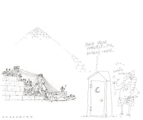 Cartoon: toilets and stuff (medium) by ouzounian tagged toilets,ancientegypt,pyramids