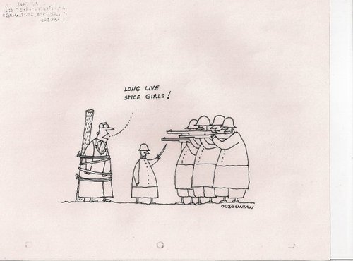 Cartoon: firing squad (medium) by ouzounian tagged spicegirls,popstars,execution