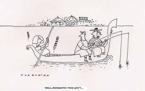 Cartoon: venice and stuff (medium) by ouzounian tagged fishing,venice,vacations