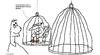 Cartoon: birds and stuff (small) by ouzounian tagged birds,cages,toilets