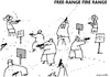 Cartoon: guns and stuff (small) by ouzounian tagged guns,firerange,freerange,shooting