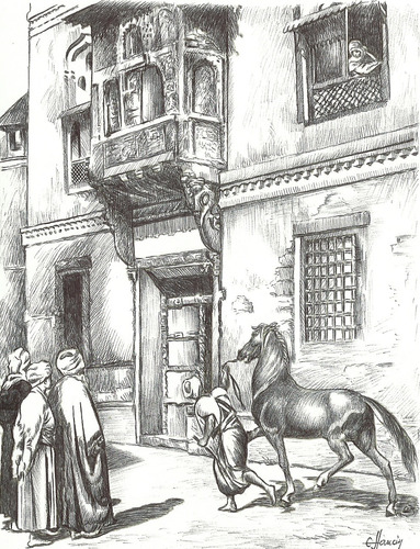 Cartoon: Beduin (medium) by cristianst tagged horse