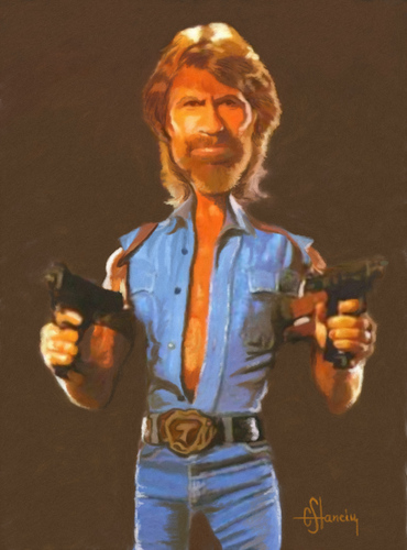 Cartoon: Chuck Norris (medium) by cristianst tagged karate
