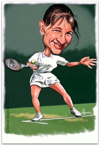 Cartoon: Steffi Graf (medium) by cristianst tagged caricatura