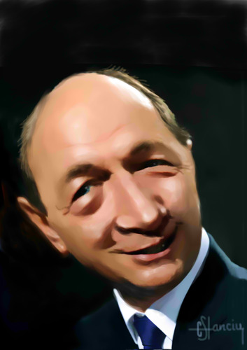 Cartoon: Traian Basescu (medium) by cristianst tagged basescu