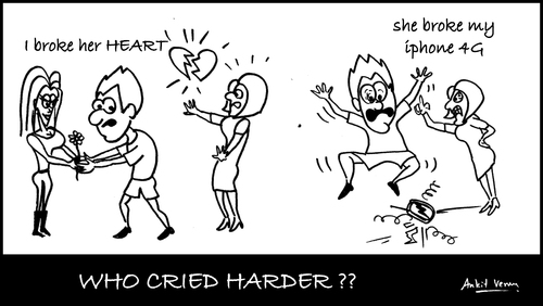 Cartoon: who cried harder?? (medium) by lastrun07 tagged love