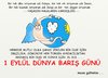 Cartoon: International Day of Peace (small) by musa gültekin tagged world,heart,run,angel