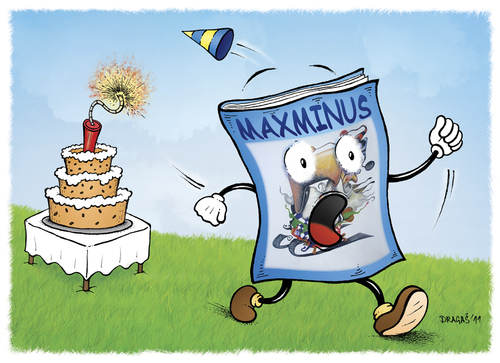 Cartoon: Happy birthday (medium) by dragas tagged birthday,monthly,electronic,serbia,pancevo,dragas