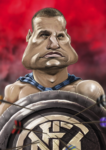 Cartoon: Nemanja Vidic (medium) by StajevskiArt tagged vidara