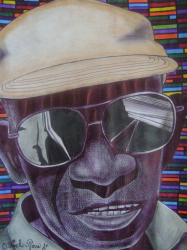 Cartoon: cuban  drummer (medium) by odinelpierrejunior tagged portrait,arts,designs,paintings,drawings,image