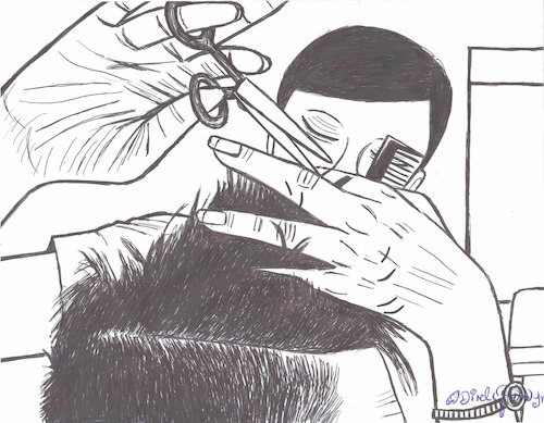 Hair cut By odinelpierrejunior | Love Cartoon | TOONPOOL