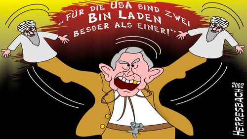 Cartoon: Cartoon 0040 (medium) by cartoonfuzzy tagged laden,bin,bush,usa,humourus,humoristico,globalization,cartoons,cartunes,caricature,caricatura,caricaturas,karikaturen,politik,political,herresbach,wahlen,freiheit,globalisierung,krieg,michel,deutscher,innenpolitik,aussenpolitik,comixfuzzy,cartoonfuzzy