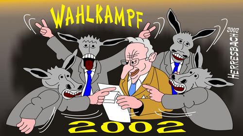 Cartoon: Cartoon 0063 (medium) by cartoonfuzzy tagged esel,stoiber,edmund,humourus,humoristico,globalization,cartoons,cartunes,caricature,caricatura,caricaturas,karikaturen,politik,political,herresbach,wahlen,freiheit,globalisierung,krieg,michel,deutscher,innenpolitik,aussenpolitik,comixfuzzy,cartoonfuzzy