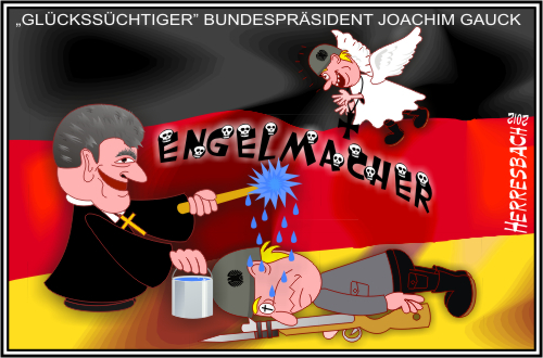 Cartoon: Cartoon 1421 (medium) by cartoonfuzzy tagged gauck,joachim,humourus,humoristico,globalization,cartoons,cartunes,caricature,caricatura,caricaturas,karikaturen,politik,political,herresbach,wahlen,freiheit,globalisierung,krieg,michel,deutscher,innenpolitik,aussenpolitik,cartoonfuzzy