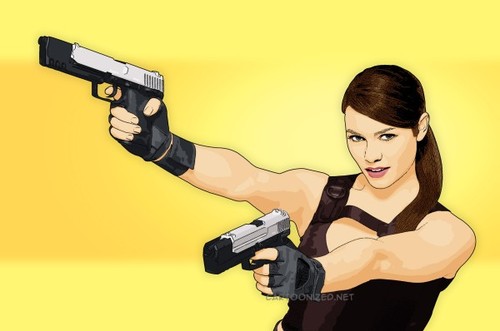 Cartoon: Alison Carroll (medium) by cartoon photo tagged cartoon,photo,alison,carroll,playstation,icon,tomb,raider,game,cartoonized,cartoonization