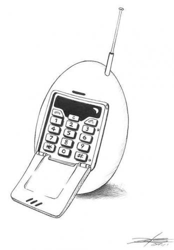 Cartoon: eiPhone (medium) by James tagged ei,iphone,apple,handy