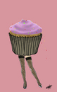 Cartoon: Burlesque Cupcake (small) by James tagged burlesque cupcake food art illustration drawing sexy stockings fish net shoes frosting sprinkles pink