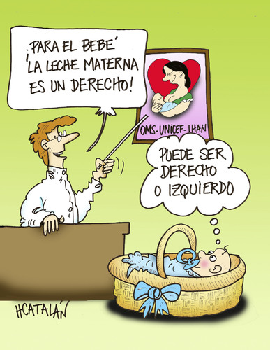 Cartoon: LECHE MATERNA (medium) by HCATALAN tagged leche,teta,madre,bebe