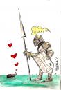 Cartoon: AMOR IMPOSIBLE (small) by HCATALAN tagged caballeros,amor,castillo,escudo,edadmedia