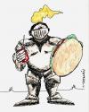Cartoon: CABALLERO CON SOBREPESO (small) by HCATALAN tagged caballero,comida,hambueguesa,coca,sobrepeso,gordo,gordura